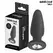 Addicted Toys Silicone Intimate Plug S with Decorative Jewel 8.8 cm Black