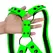 Ouch! Glow in the Dark Adjustable Sling Harness S/M - Luminous Green Accents