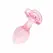 Stakleni analni čep sa bazom u obliku srca Anal Collection Medium 8.3 cm roze