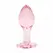 Stakleni analni čep sa bazom u obliku srca Anal Collection Medium 8.3 cm roze