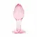 Stakleni analni čep sa bazom u obliku srca Anal Collection Medium 8.3 cm roze