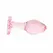 Stakleni analni čep sa bazom u obliku srca Anal Collection Medium 8.3 cm roze