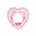 Stakleni analni čep sa bazom u obliku srca Anal Collection Medium 8.3 cm roze