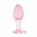 Stakleni analni čep sa bazom u obliku srca Anal Collection Medium 8.3 cm roze