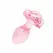 Stakleni analni čep Anal Collection Small Pink 7cm sa bazom u obliku srca