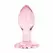 Stakleni analni čep Anal Collection Small Pink 7cm sa bazom u obliku srca