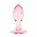 Stakleni analni čep Anal Collection Small Pink 7cm sa bazom u obliku srca