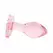 Stakleni analni čep Anal Collection Small Pink 7cm sa bazom u obliku srca