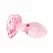 Stakleni analni čep Anal Collection Small Pink 7cm sa bazom u obliku srca