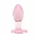 Stakleni analni čep Anal Collection Small Pink 7cm sa bazom u obliku srca