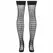Leg Avenue Quarter Crochet Fishnet Hold-Up Stockings Black One Size