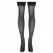 Leg Avenue 1703 Sheer Black Stockings with Wide Elastic Top, Universal Size