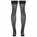 Leg Avenue 1703 Sheer Black Stockings with Wide Elastic Top, Universal Size