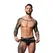 Male Power gladijatorski jockstrap sa suknjom S/M crni, provokativan veš od eko kože