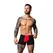 Male Power Hot Mesh Pouch Short S crno crveni lagani mikro mrežasti veš