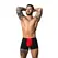 Male Power Hot Mesh Pouch Short S crno crveni lagani mikro mrežasti veš