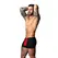 Male Power Hot Mesh Pouch Short S crno crveni lagani mikro mrežasti veš