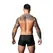 Male Power Snap Off Short XL Black mat gumirane muške bokserice