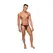 Male Power Micro Thong S/M crne tange sa crvenim Boneyard silikonskim prstenom