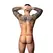 Male Power Uplift Jockstrap L/XL sivo narandžasti sa Boneyard prstenom za podršku