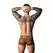 Male Power XL Performance šorts sa crnim silikonskim prstenom, braon leopard dezen