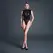 Femme Fatale Bodysuit Vinyl & Mesh Deep V Latex-Look Black M