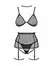 Obsessive Freedom Anniverse Four-Piece Lingerie Set Black Adjustable 2XL/3XL