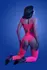 Fantasy Lingerie Rhinestone Sheer Bodystocking Pink - Sparkling Mesh Design Queen Size