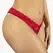 Underneath Kyra Open Crotch Lace Thong Red S/M