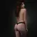 Underneath Mira Lace G-string with Decorative Pearl Chain, Crotchless Design L/XL