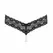 Underneath Mira G-string Pearl Chain Lace Design, Open Style, Black S/M