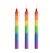 Pride Candles Rainbow Drip Set - 3 Unscented Multicolor Soy Wax Candles