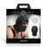 XR Brands Drone Black Hood with Open Eye Design - Adjustable Fit