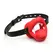 XR Brands Vampire Series Vibrating Red Lips Gag - Adjustable Vegan Strap