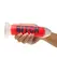XR Brands Premium silikonski dildo sa vakuumskom čašicom crveni rebrasti 18.5 cm