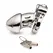 Master Series Metal Chastity Device Push-Lock Adjustable Silver 3.25in