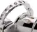 Master Series Metal Chastity Device Push-Lock Adjustable Silver 3.25in