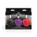 Fire Garden Rose Candle Set 3pcs Black/Purple/Red Soy Wax Low Temp