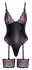 Cottelli Lingerie bodi sa halterima XL u crno roze kombinaciji sa podesivom čipkom