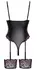Cottelli Lingerie bodi sa halterima XL u crno roze kombinaciji sa podesivom čipkom