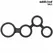 Addicted Toys Multi-Ring sistem podrške sa anatomskim pregradama crni 201mm