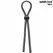 Addicted Toys silikonski podesivi prsten sa jednom petljom, 19.5 cm, crni