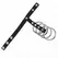 KINK 4-Piece Metal Ring System with Leather Strap & Secure Closure 22cm