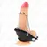 KINK Metalni Intimni Prsten 4cm sa 7cm Lancerom i Kožnom Trakom, Srebrni