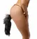 Tailz Fox Tail analni čep crno beli, veštačko krzno 35.5 cm, TPR, ergonomski dizajn