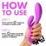BANG! Fleksibilni rabbit vibrator sa dva motora, ljubičasti, 19.5 cm, vodootporan
