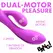 BANG! Fleksibilni rabbit vibrator sa dva motora, ljubičasti, 19.5 cm, vodootporan