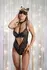 Fantasy Lingerie PLAY Feral For You Black Lace Teddy Set with Accessories