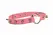 XR Brands Spiked Heart Choker Pink Vegan Leather Adjustable 42cm