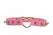 XR Brands Spiked Heart Choker Pink Vegan Leather Adjustable 42cm